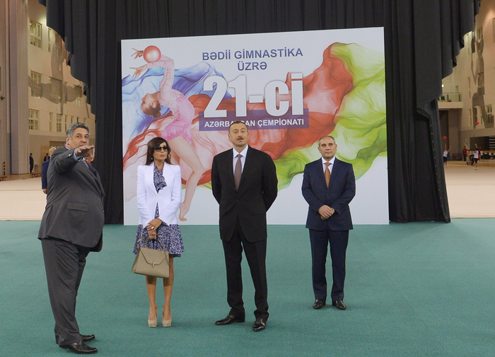 Prezident İlham Əliyev və xanımı Milli Gimnastika Arenasının açılışında iştirak ediblər (FOTO)