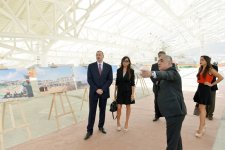 Ilham Aliyev and his spouse inspect progress of construction of Water Sports Palace
