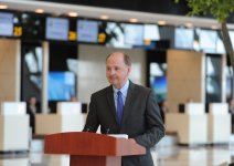 Президент Ильхам Алиев и его супруга приняли участие в открытии нового аэровокзального комплекса в Баку (ФОТО)
