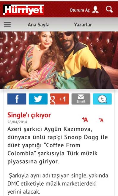 В Турции с большим успехом представлен новый альбом Айгюн Кязымовой  и Снуп Дога (ВИДЕО-ФОТО)