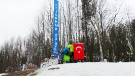 Флаг Азербайджана и вымпел Trend - на Полярном круге (ФОТО)