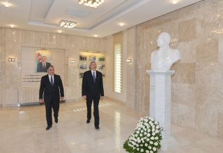 Президент Азербайджана принял участие в открытии нового здания ИВ Агдашского района (ФОТО)