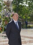 Azerbaijani president, his spouse attend Flower Festival in Baku (PHOTO)