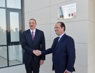 Ильхам Алиев и Франсуа Олланд, а также первая леди Мехрибан Алиева ознакомились с ходом строительства французского лицея в Баку (ФОТО)