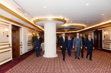 Azerbaijani president attends opening of five-star hotel in Shamakha district (PHOTO)