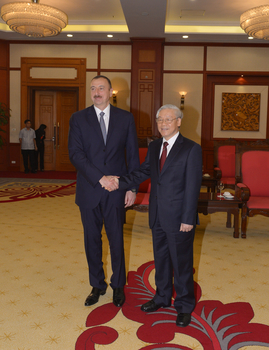 Azərbaycan Prezidenti Vyetnam Kommunist Partiyasının baş katibi ilə görüşüb (FOTO)