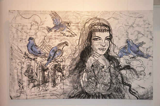 Выставка литовской художницы Эдиты Сухоцките в Баку: пазл из тысячи мелких деталей (ФОТО)