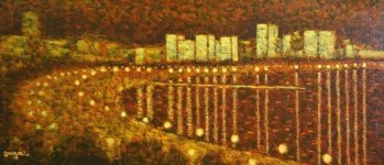 Картина "Огни Баку" будет представлена на международной выставке в Ливерпуле (ФОТО)