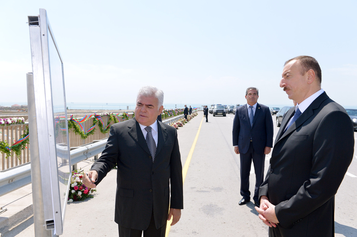 Prezident İlham Əliyevin iştirakı ilə Tağıyev-Sahil avtomobil yolunun açılışı olub (FOTO)