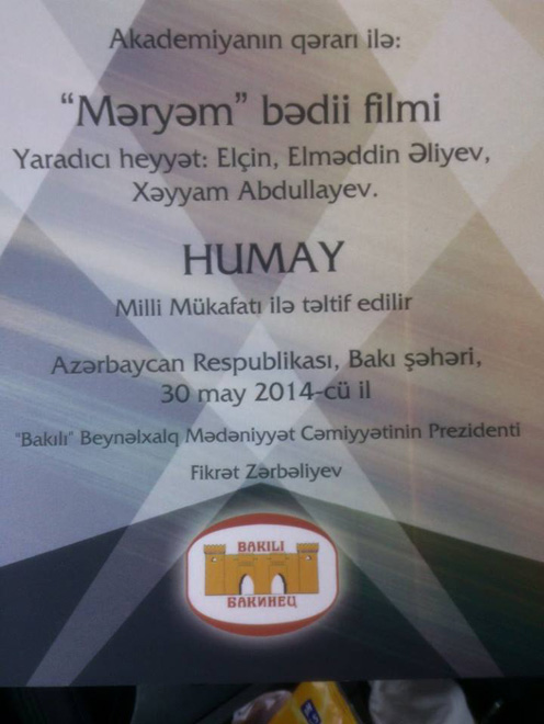 Мы верим, что фильм "Марьям" добьется успеха на международных фестивалях - режиссер Хаййам Абдуллаев (ФОТО)