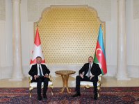 Состоялась встреча один на один президентов Азербайджана и Швейцарии (ФОТО)
