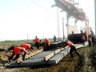 В Азербайджане начался капремонт очередного участка железной дороги в рамках госпрограммы (ФОТО)