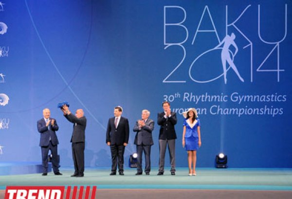 Baku hands over European Gymnastics Union's flag to Minsk (VIDEO)