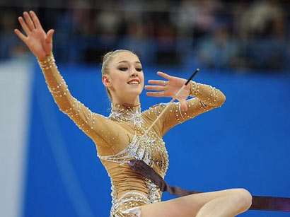 Rusiya gimnastı Avropa çempionatında gürzlə hərəkətdə birinci olub