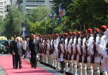 Official welcoming ceremony for President Ilham Aliyev was held in Athens (PHOTO)