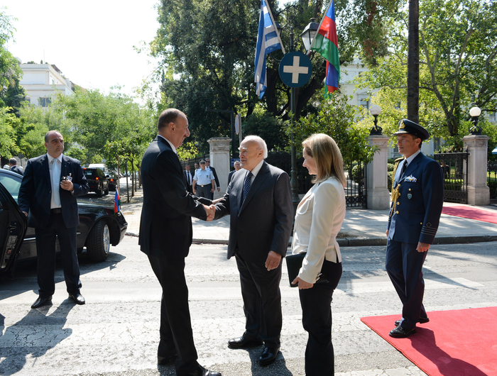 Official welcoming ceremony for President Ilham Aliyev was held in Athens (PHOTO)