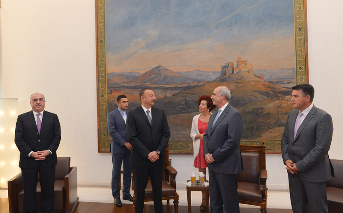 Prezident İlham Əliyev Yunanıstan parlamentinin sədri Vanqelis Meimarakis ilə görüşüb (FOTO)