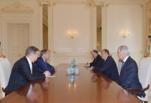 Prezident İlham Əliyev Rusiyanın xarici işlər naziri Sergey Lavrovu qəbul edib (FOTO)