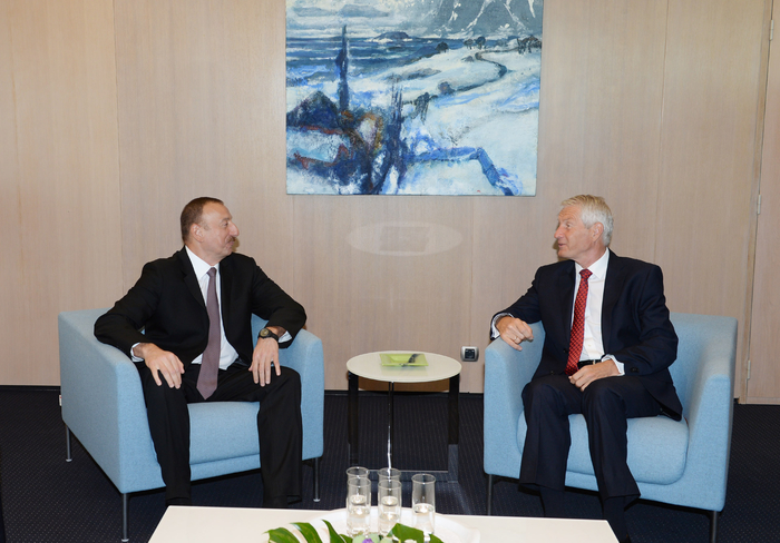 Azerbaijani president holds meetings in Strasburg (PHOTO)