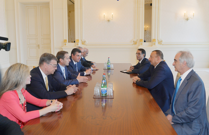 Azerbaijani president receives delegation led by chairman of Russian State Duma