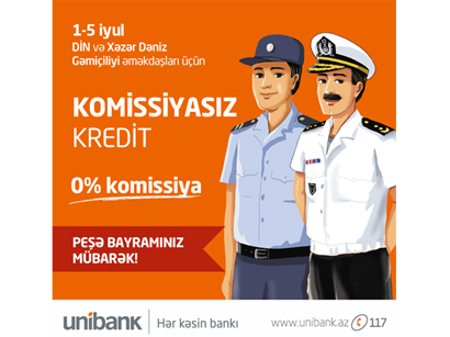 Unibank campaign to celebrate Ministry of Internal Affairs and Caspian Shipping Co.