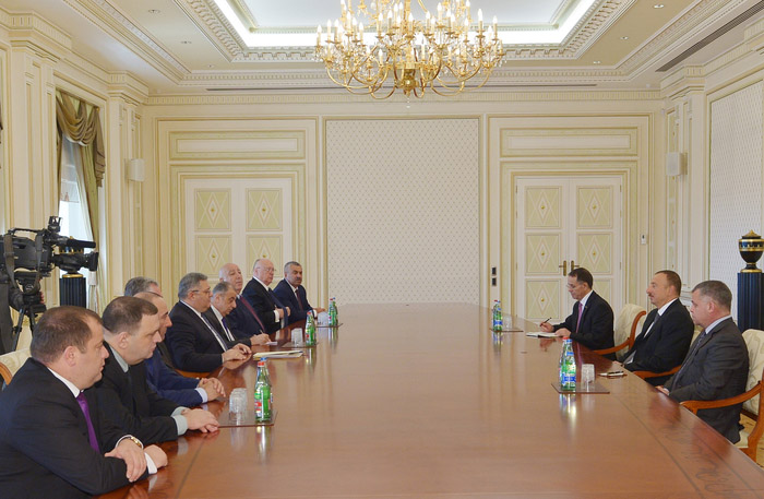 Azerbaijani president receives Georgian parliament speaker with delegation