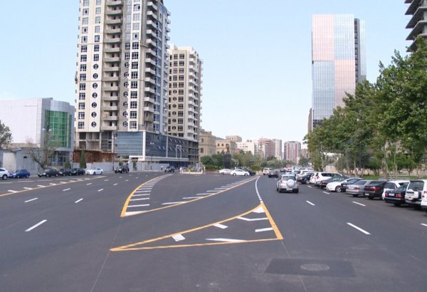 На одном из проспектов Баку завершены ремонтные работы (ВИДЕО)