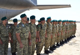 Группа азербайджанских миротворцев вернулась на Родину