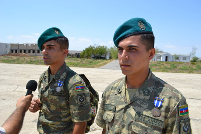 A group of Azerbaijani peacekeepers return homeland (PHOTO)