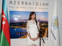 Mehriban Aliyeva attends exhibition on Azerbaijan in Cannes (PHOTO)