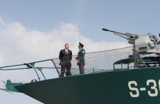 President Aliyev attends opening of new shipyard of State Border Service's Coast Guard