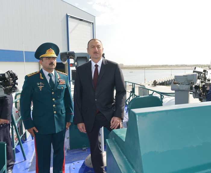 President Aliyev attends opening of new shipyard of State Border Service's Coast Guard