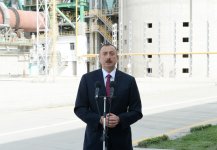 Президент Азербайджана принял участие в открытии цементного завода "Norm" (ФОТО)