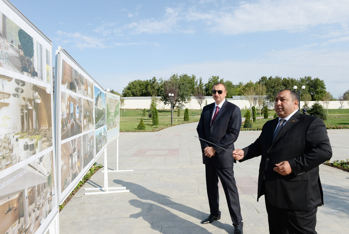 Azerbaijani president reviews reconstruction work at Heydar Aliyev Park in Khizi