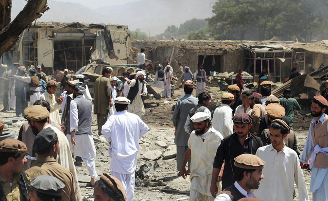 Afghan market bombing kills 6