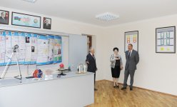 Azerbaijani president reviews secondary school in Khatai District after major overhaul