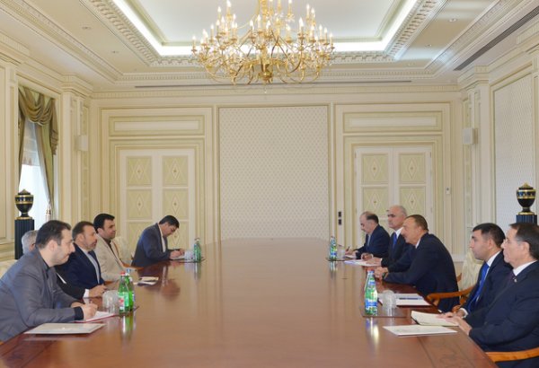 Президент Ильхам Алиев принял делегацию во главе с министром связи и информационных технологий Ирана