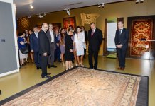 Azerbaijani president and his spouse attend opening of Carpet Museum