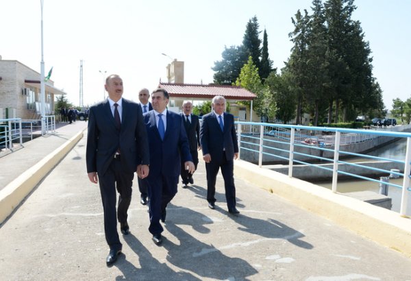 Президент Ильхам Алиев ознакомился с деятельностью Миль-Муганского гидроузла (ФОТО)