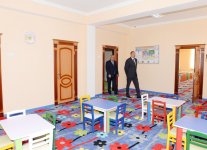 Azerbaijani president attends opening of orphanage-kindergarten in Horadiz city (PHOTO)