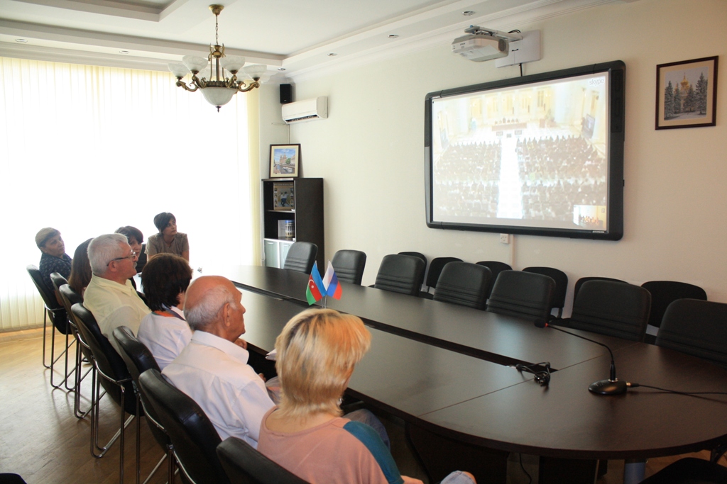 В Баку состоялся видеомост с Президентской библиотекой Санкт-Петербурга (ФОТО)