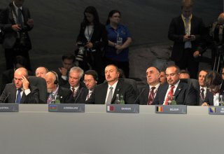 Prezident İlham Əliyev Uelsdə NATO-nun sammitində çıxış edib (FOTO)