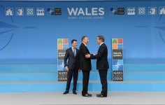 President Ilham Aliyev is attending NATO summit in Wales (PHOTO)