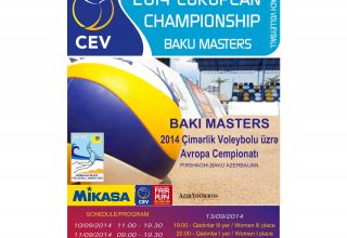 В Баку стартовал чемпионат Европы по пляжному волейболу (ФОТО)