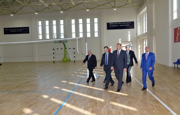 Azerbaijani president observes new office building of Baku Talents Education Complex