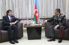 Azerbaijani defense minister meets representatives of several countries’ armed forces