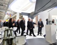 President Ilham Aliyev visits first Azerbaijan international defense industry exhibition - Gallery Thumbnail