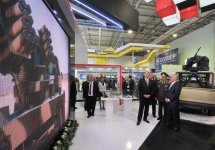 President Ilham Aliyev visits first Azerbaijan international defense industry exhibition - Gallery Thumbnail