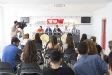 В Баку состоялась пресс-конференция, посвященная "Miss Globe İnternational"  с участием финалисток (ФОТО)