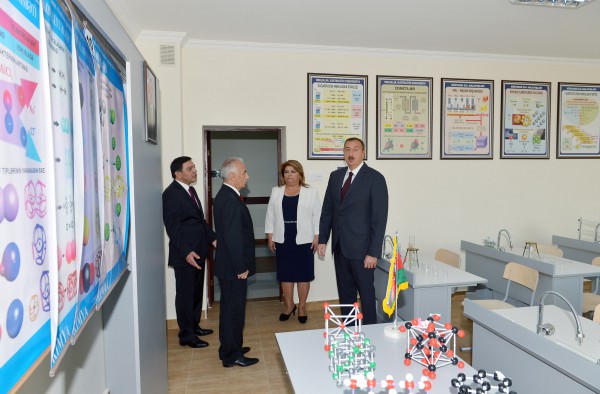 President Ilham Aliyev attended the opening of a new building of school No. 182 in Baku